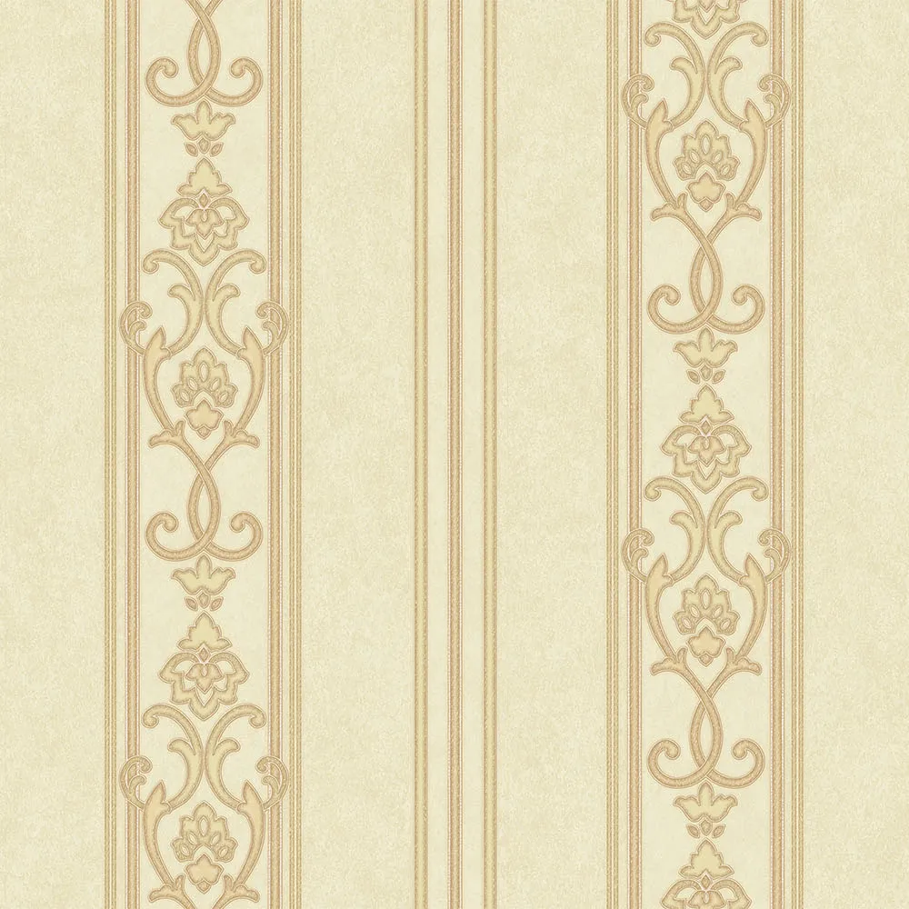 Cream Embossed Wallpaper – Damask Elegance (6805-3)